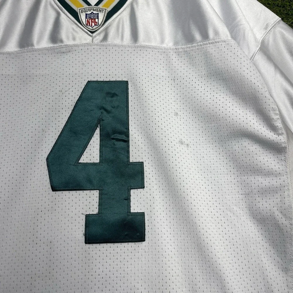 Green Bay Packers Reebok Jersey Mens XL 52 NFL Equipment Brett Favre #4 White
